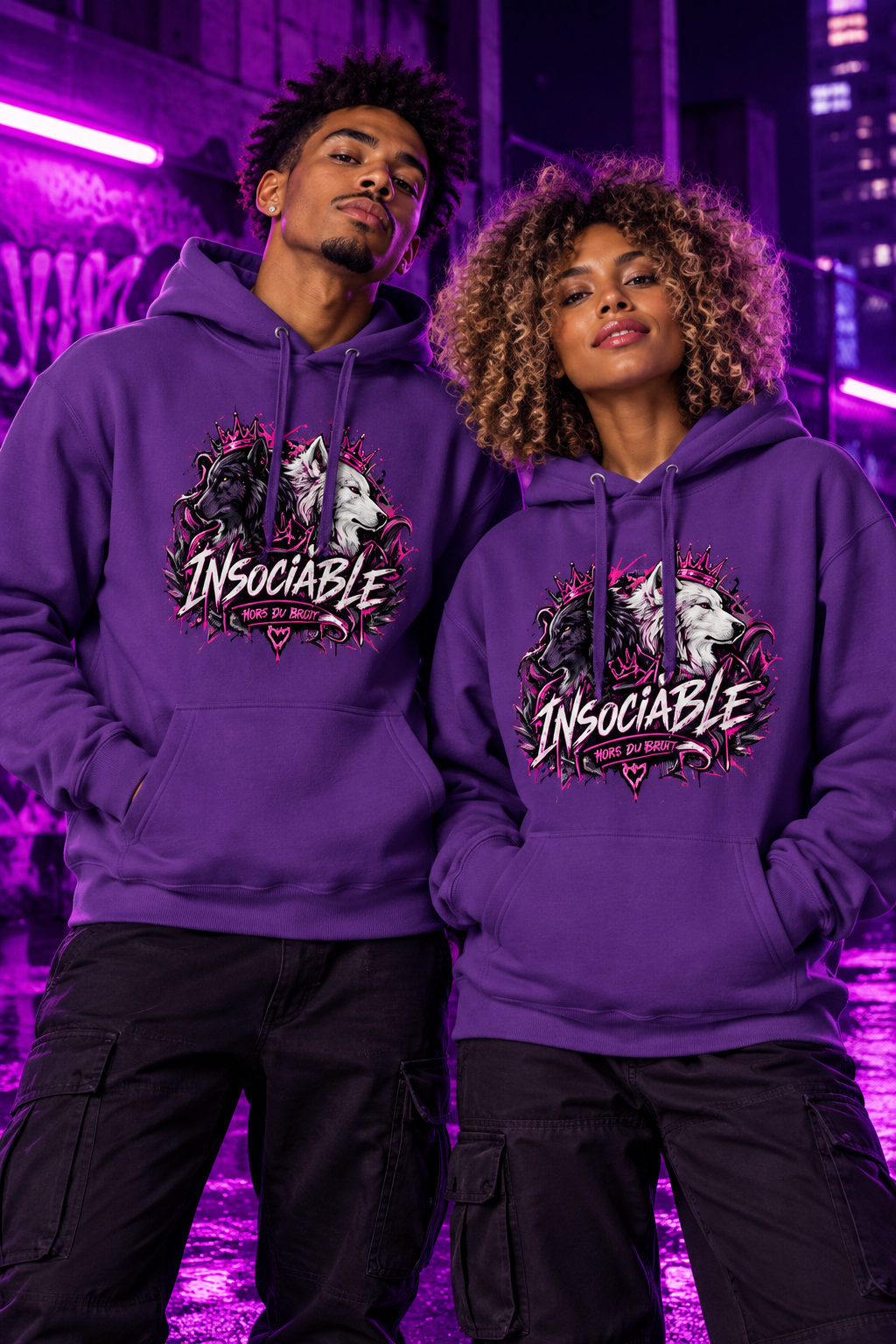 Hoodie Premium Insociable – Le Loup Ne Suit Pas