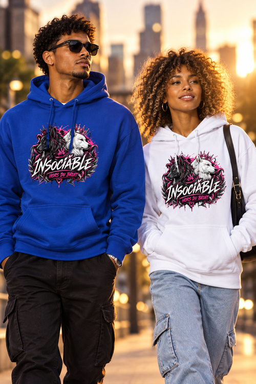 Hoodie Premium Insociable – Le Loup Ne Suit Pas