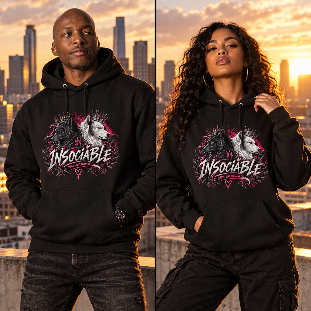 Hoodie Premium Insociable – Le Loup Ne Suit Pas