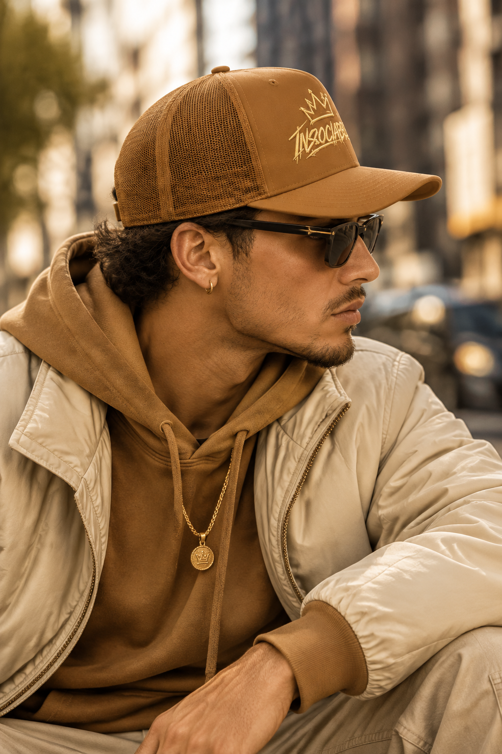 Casquette Trucker Insociable – Logo Or Brodé