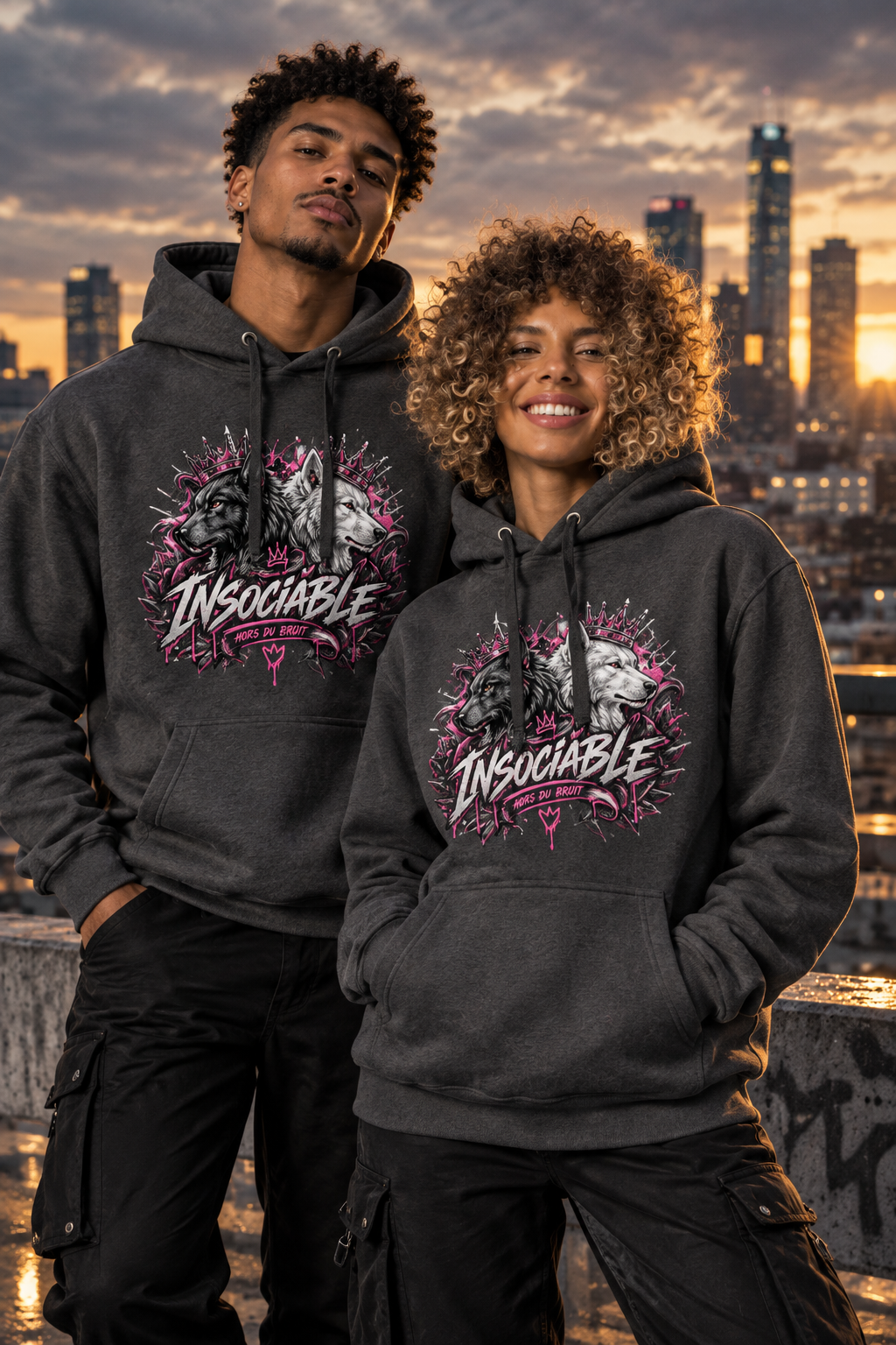 Hoodie Premium Insociable – Le Loup Ne Suit Pas
