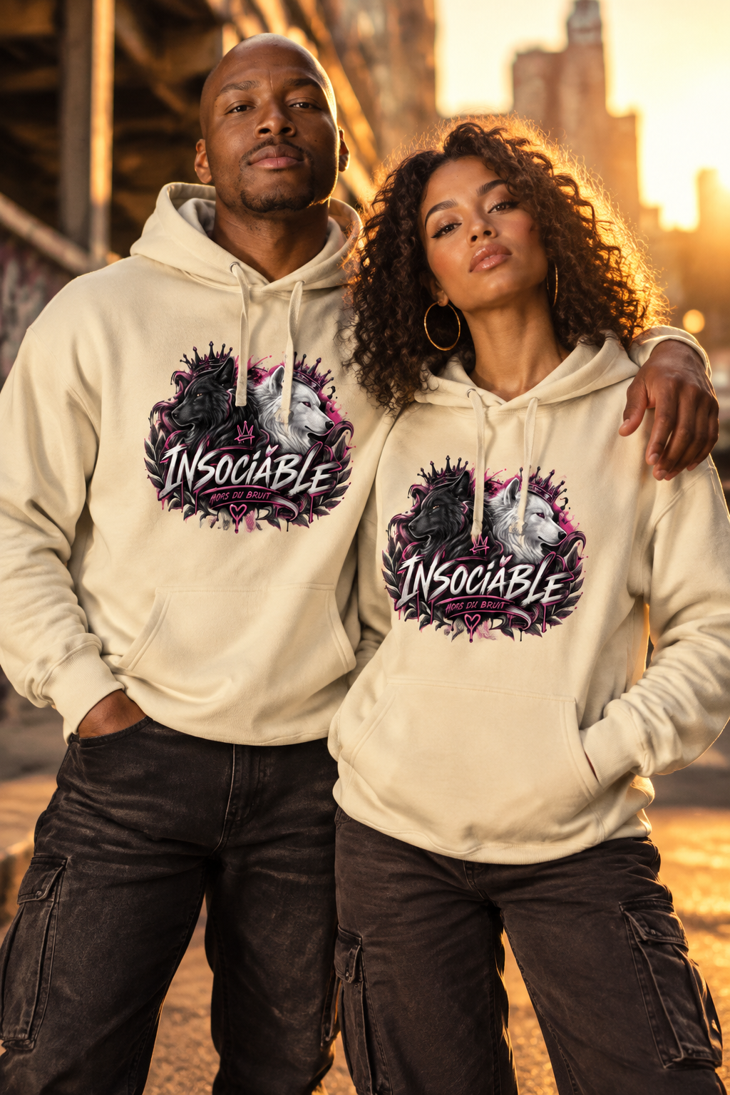 Hoodie Premium Insociable – Le Loup Ne Suit Pas