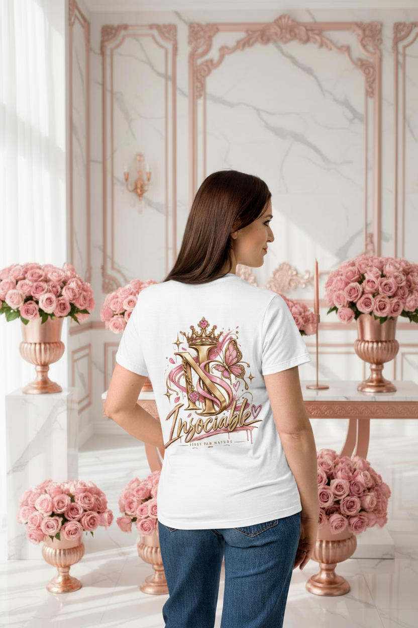 T-shirt blanc dos – ambiance luxe marbre
