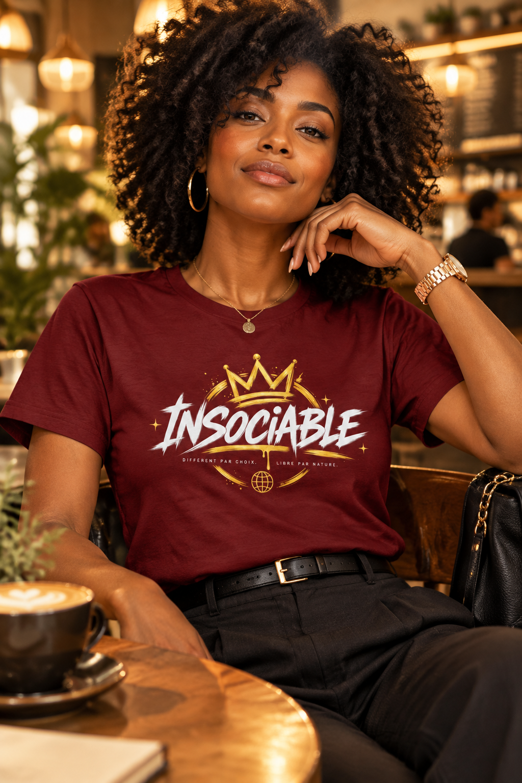 T-shirt Bordeaux Femme
